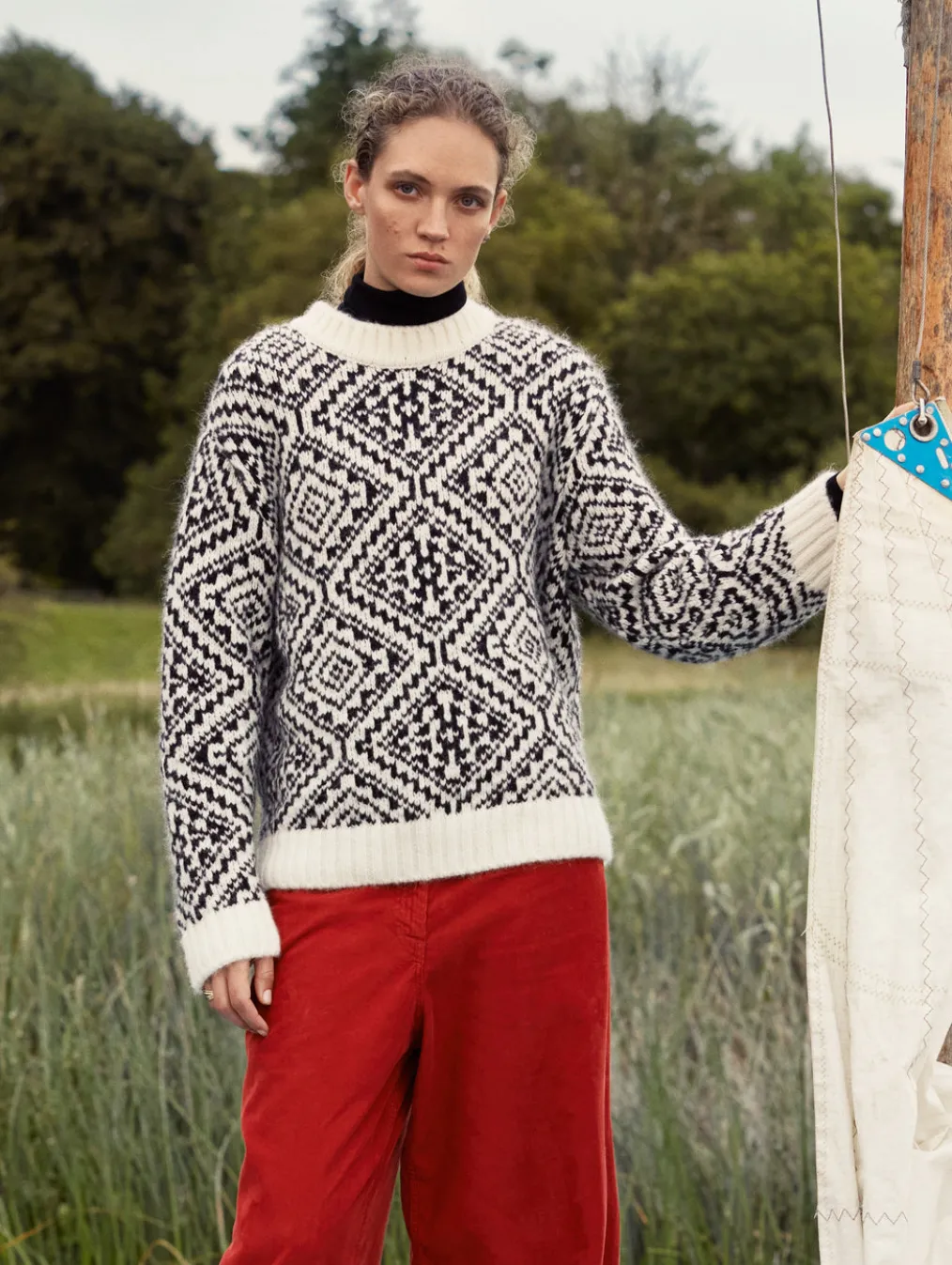 alpaca blend nordic crewneck