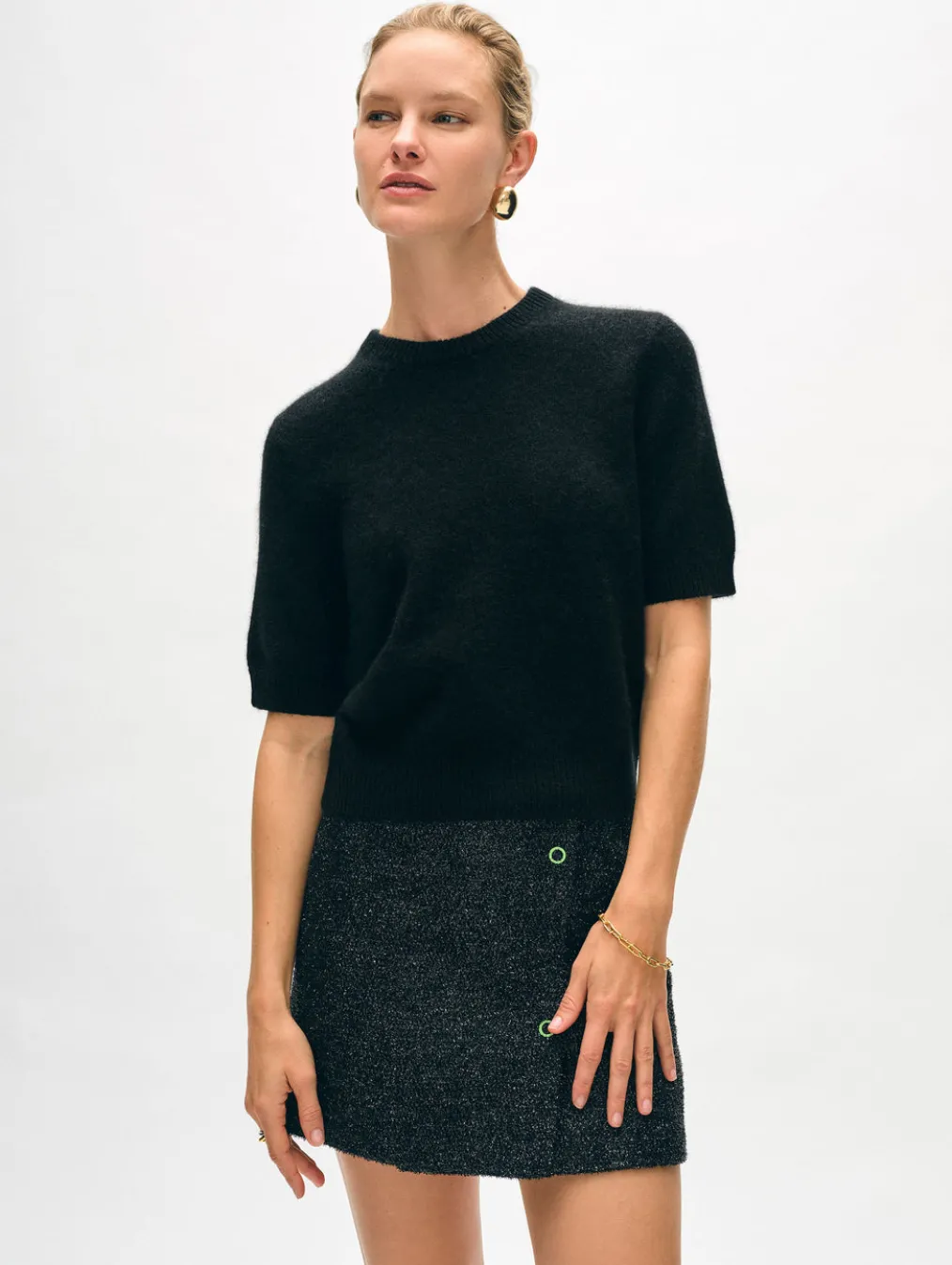 brushed cashmere tee