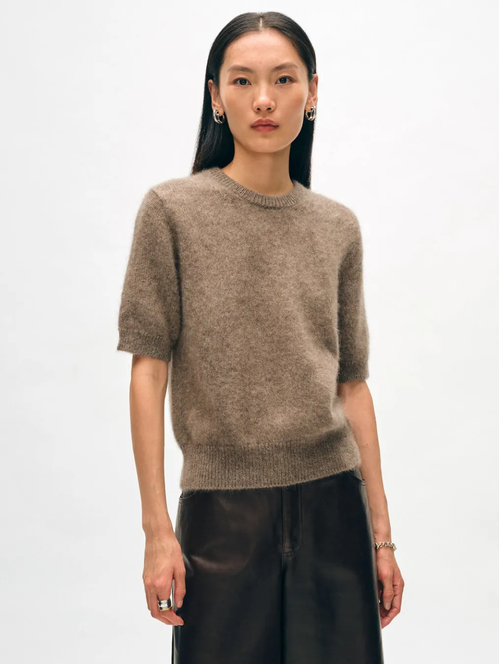 brushed cashmere tee