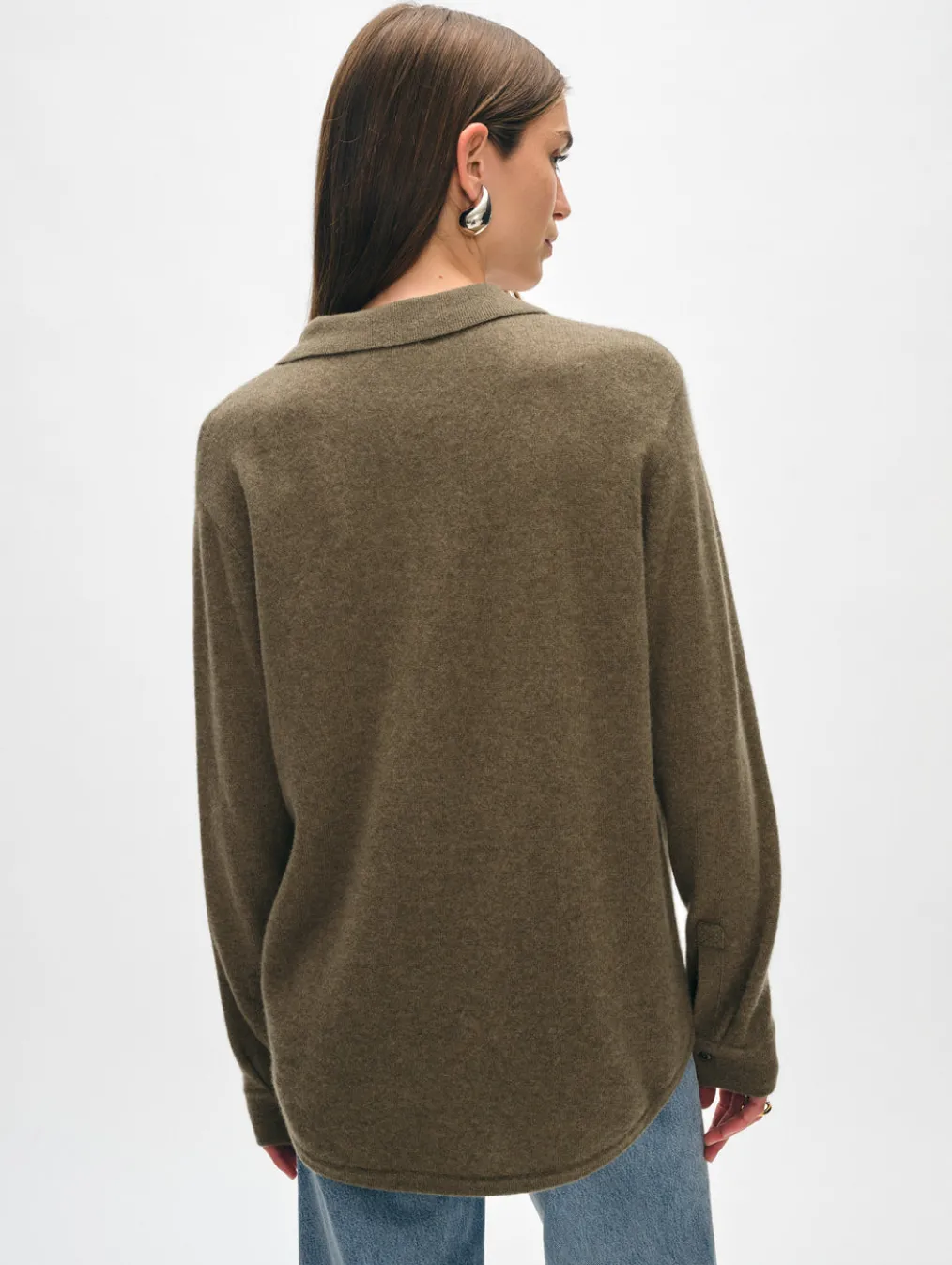 cashmere button down shirt