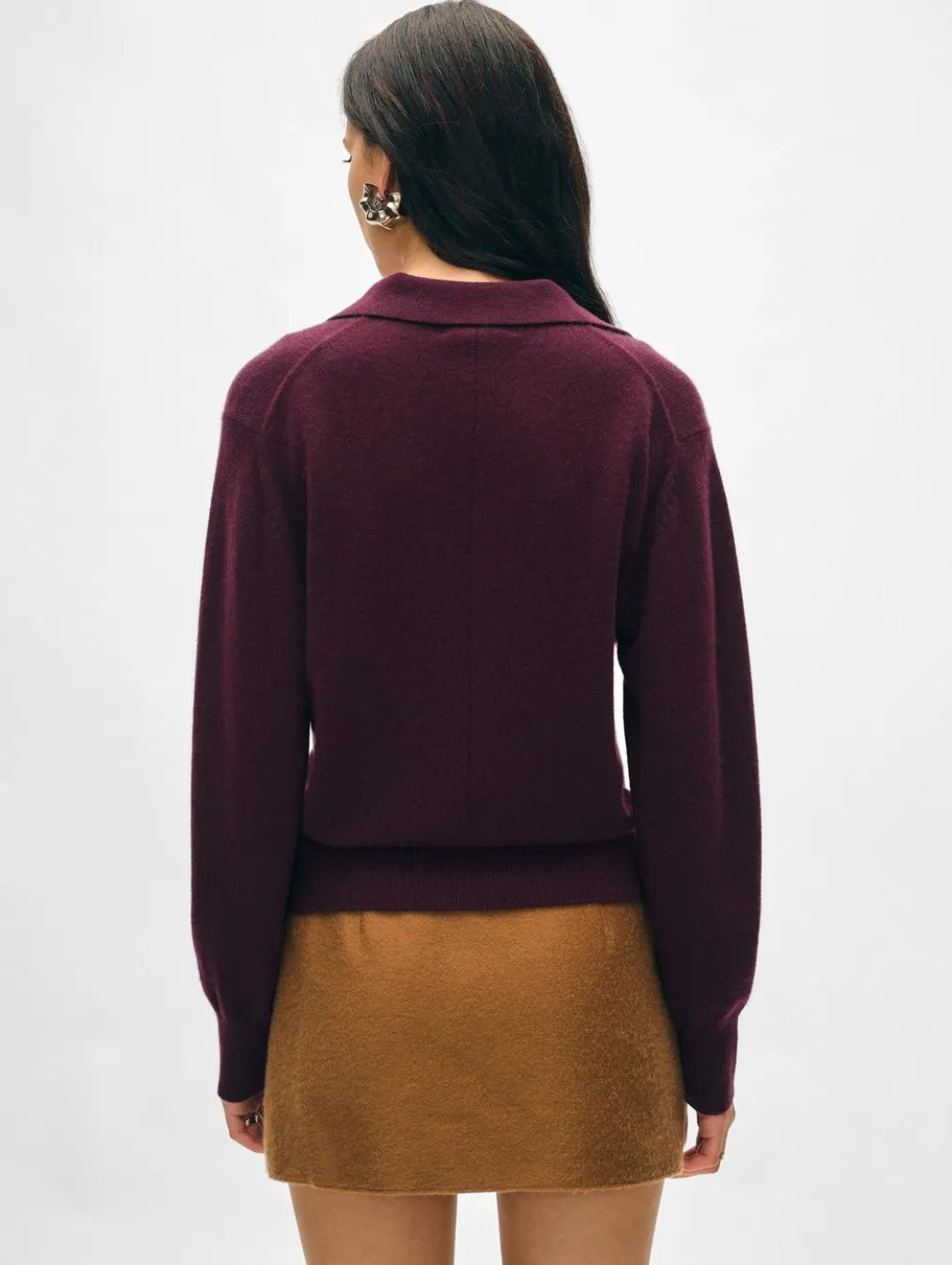 cashmere button polo