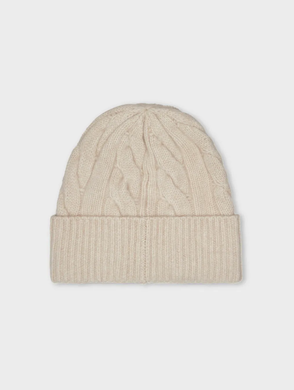 cashmere cable beanie