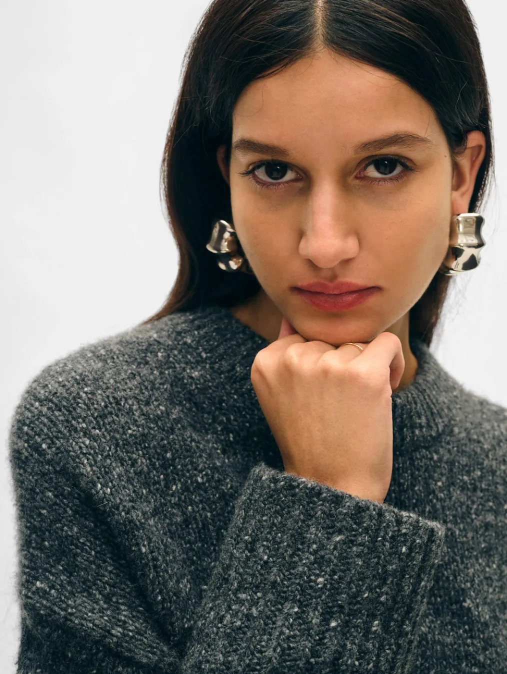 cashmere donegal easy crewneck