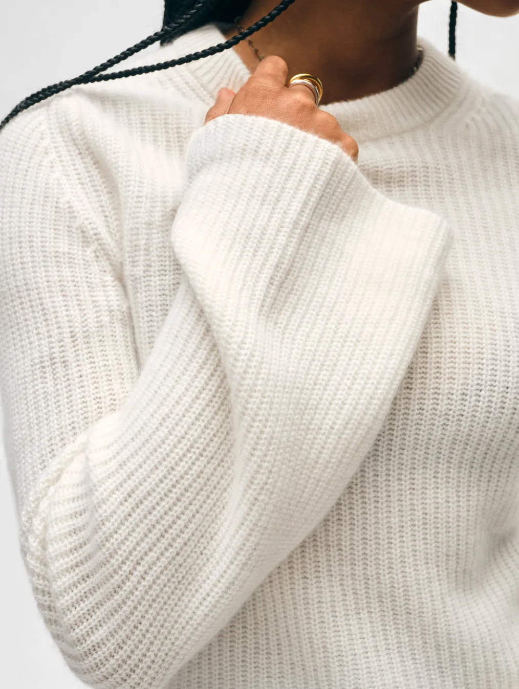 cashmere fluted sleeve top