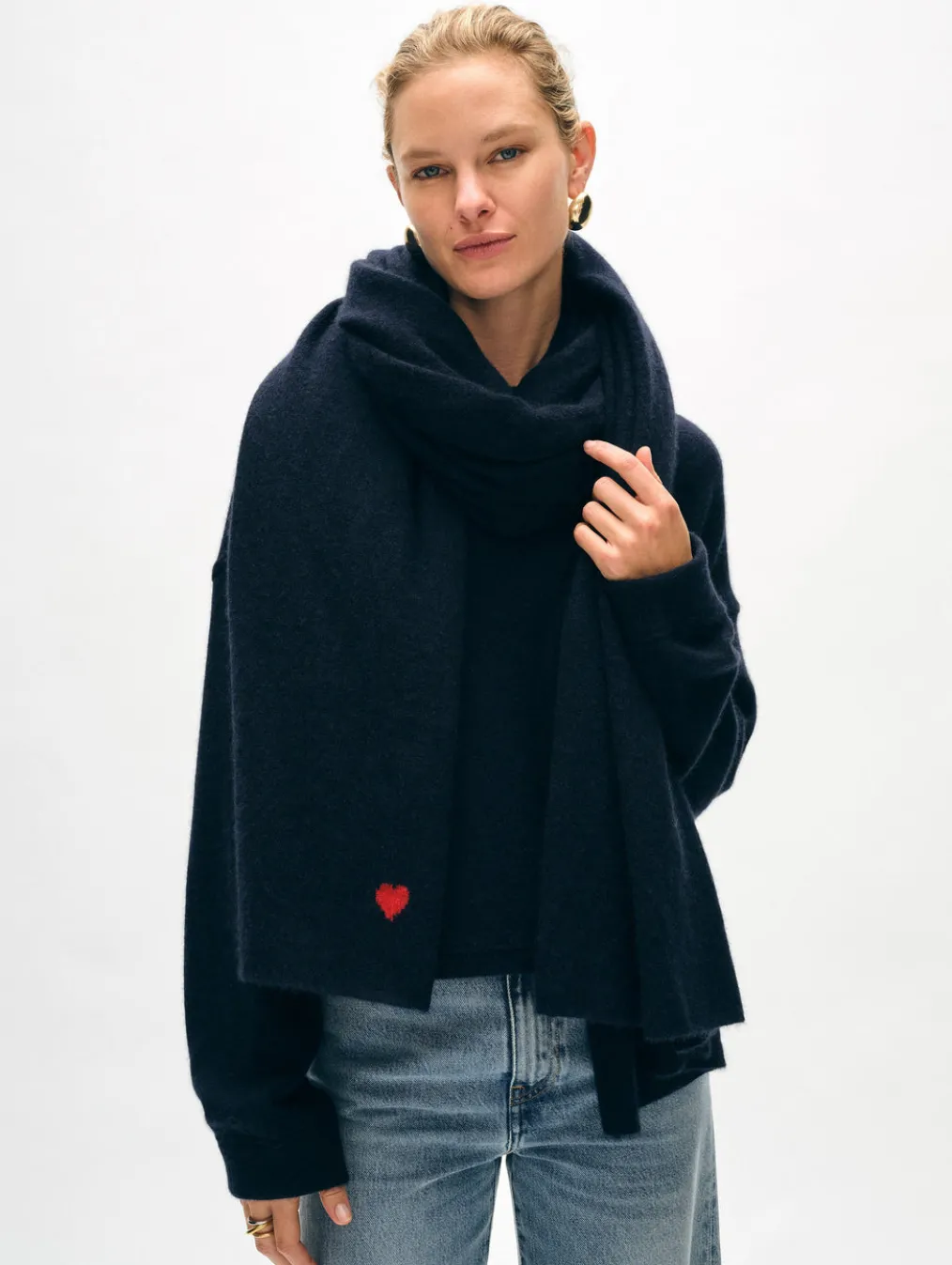 cashmere heart travel wrap