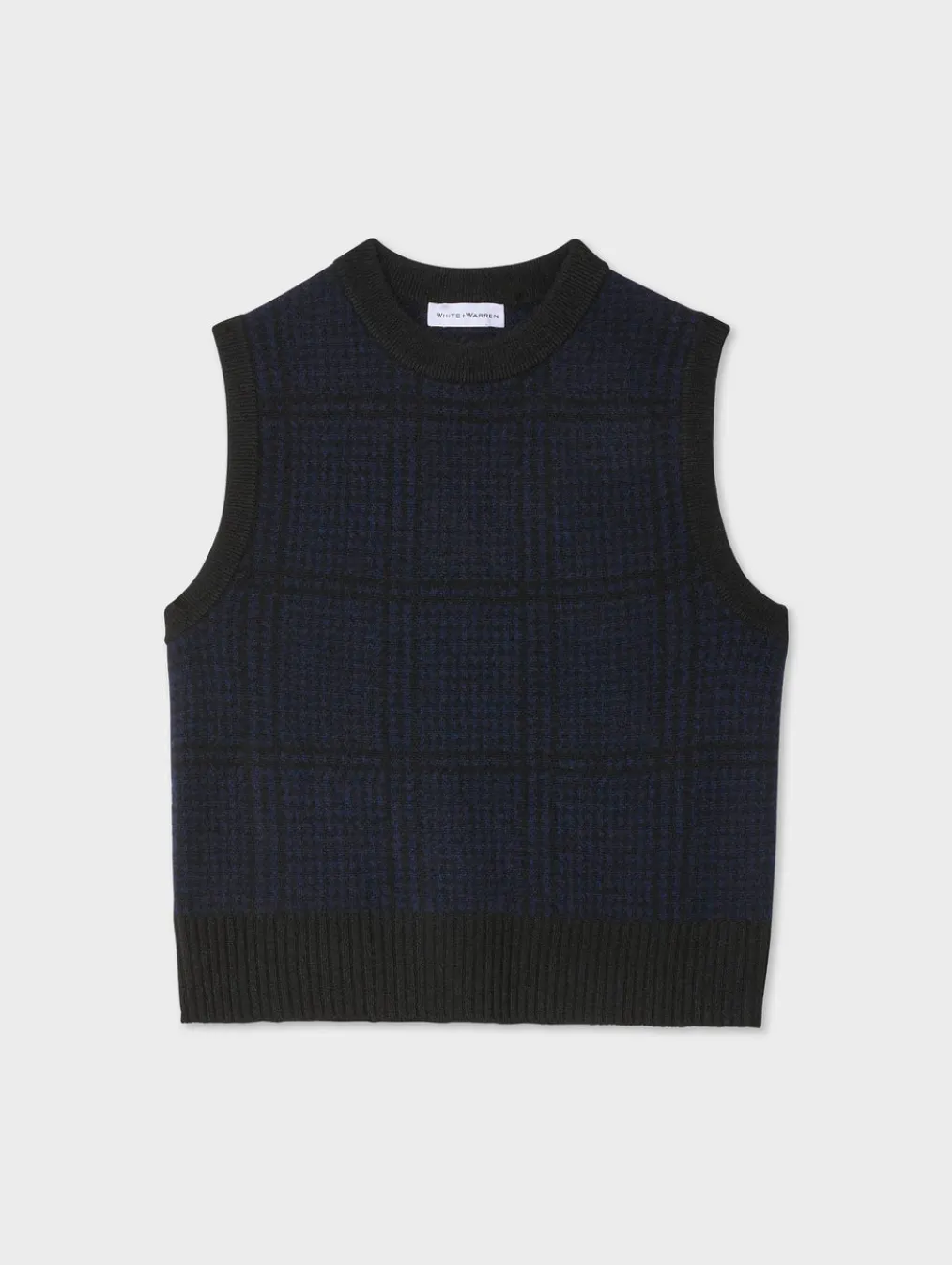 cashmere houndstooth shell