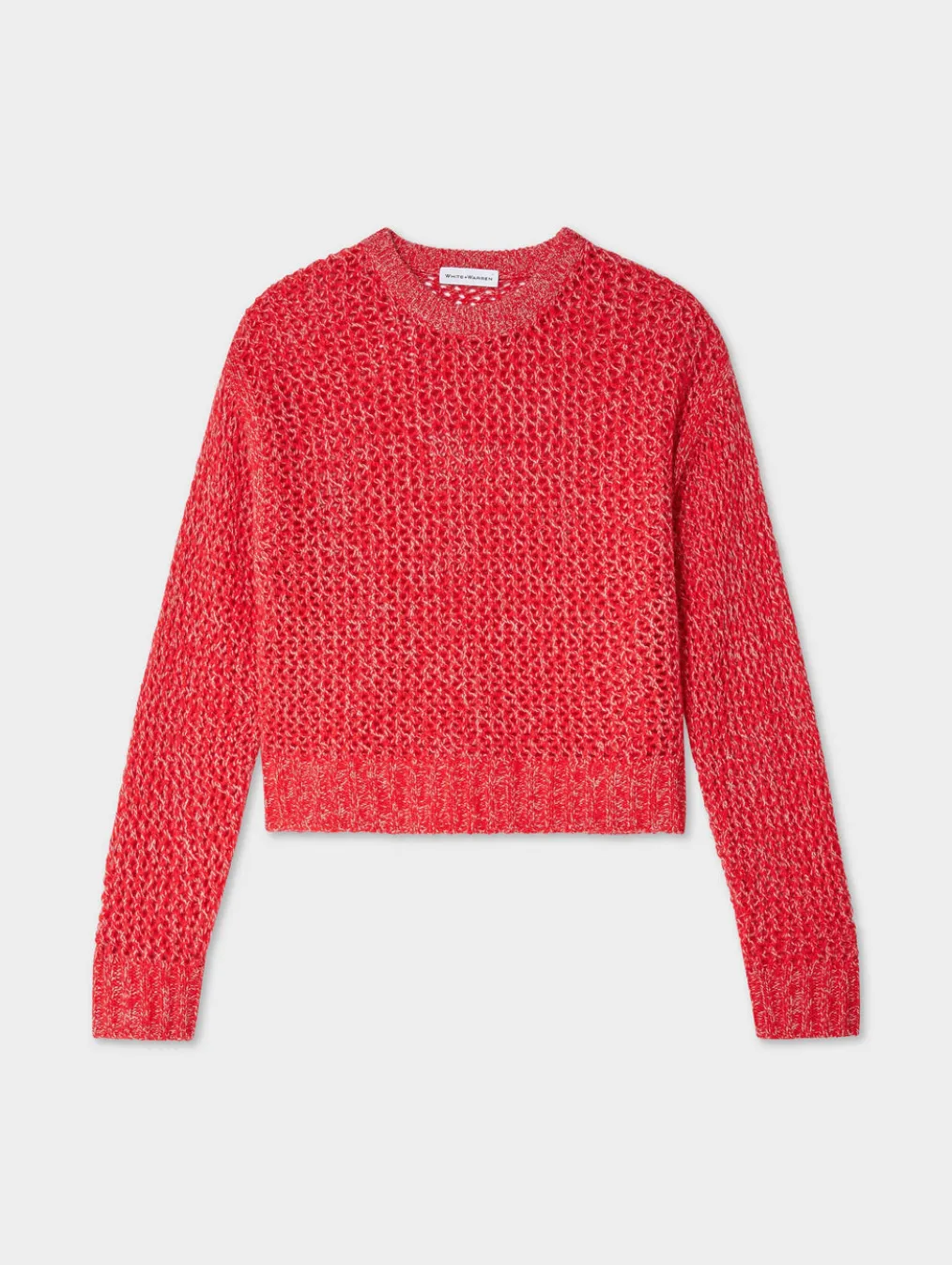 cashmere marled mesh crewneck