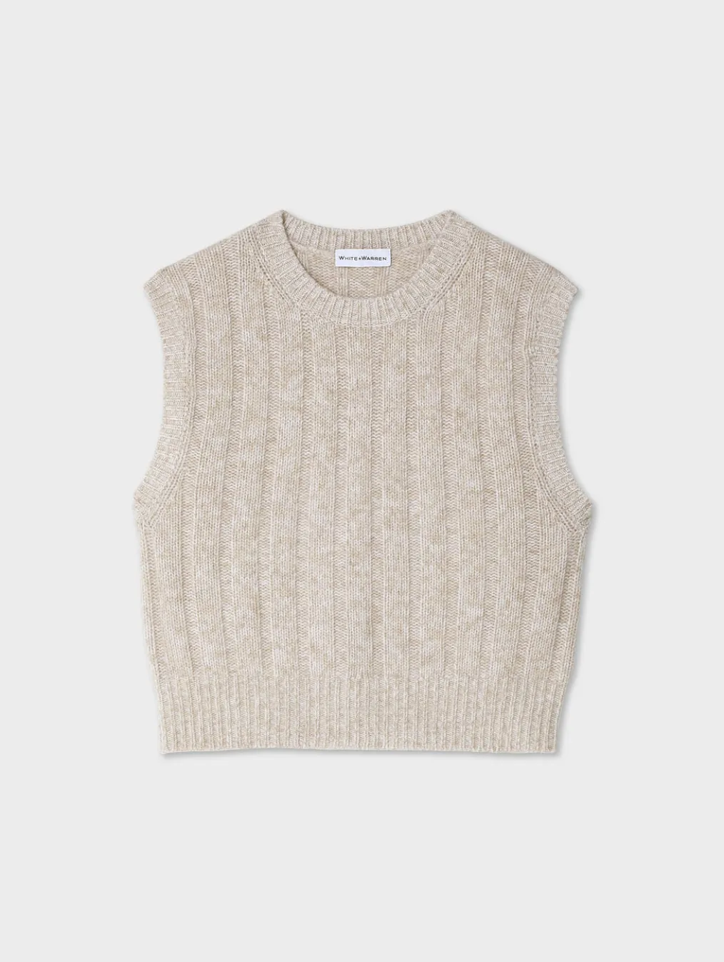 cashmere marled wide ribbed shell