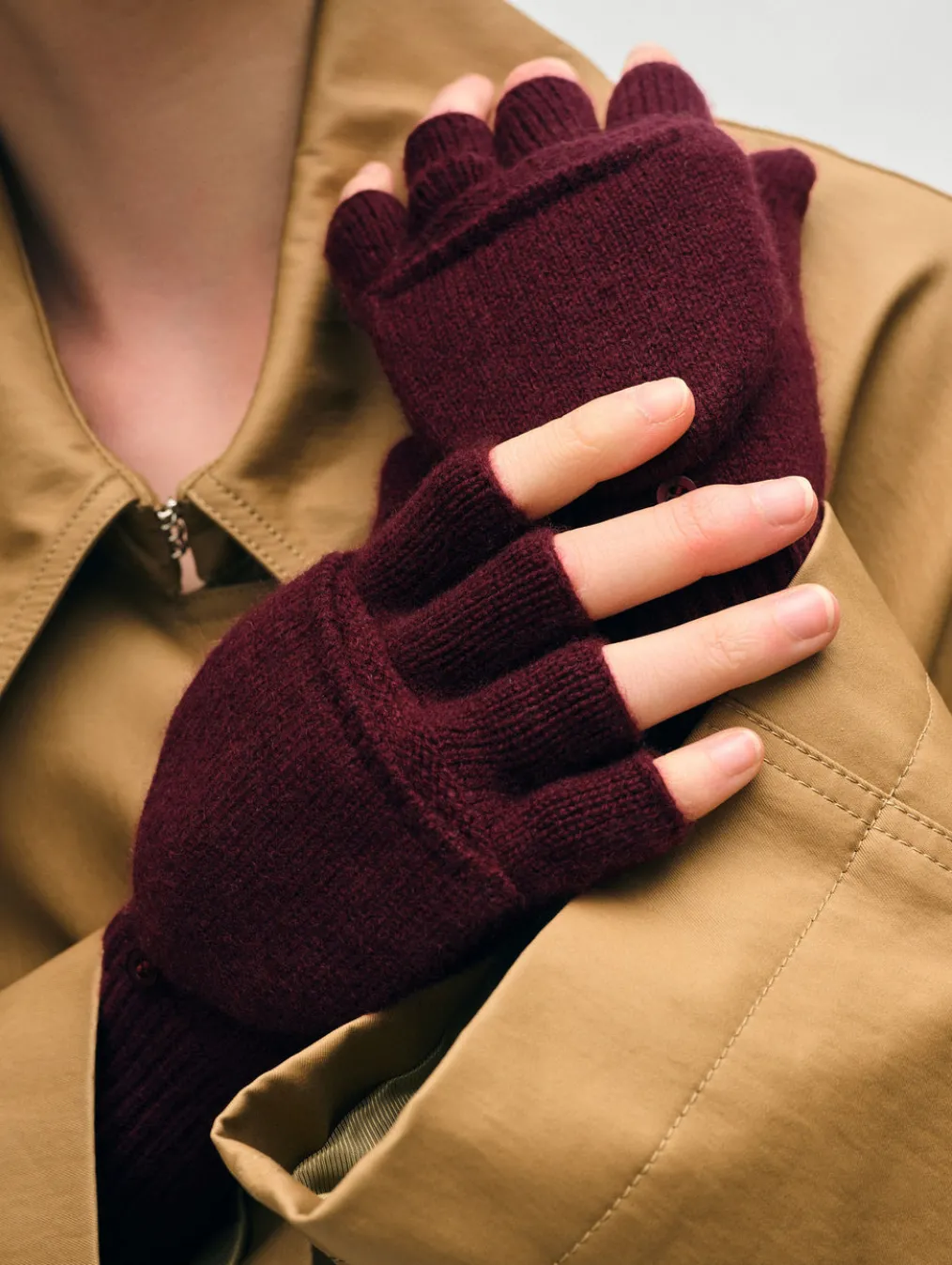 cashmere pop top glove