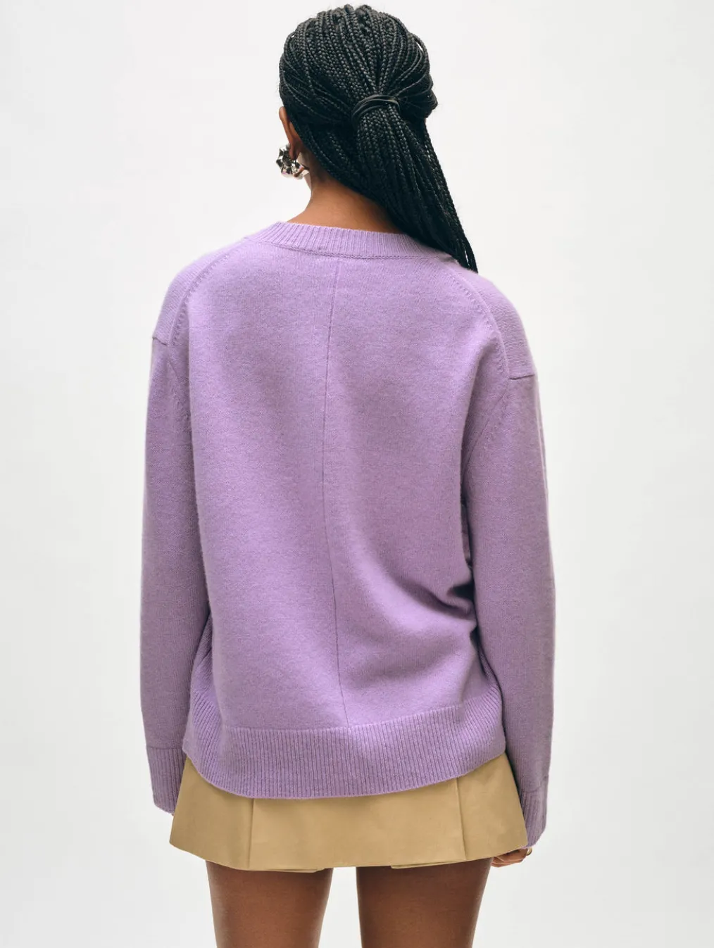 cashmere relaxed v neck