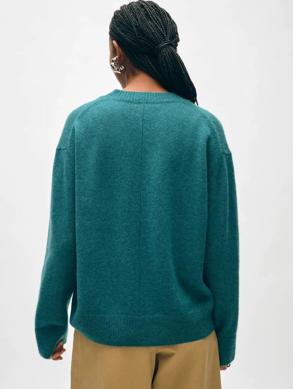 cashmere relaxed v neck