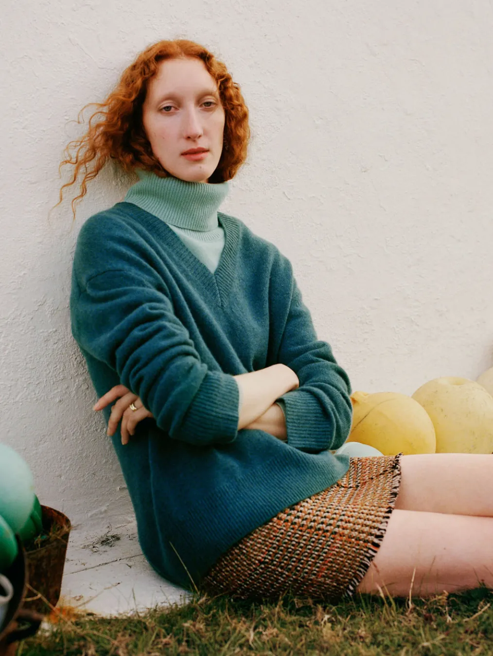 cashmere relaxed v neck