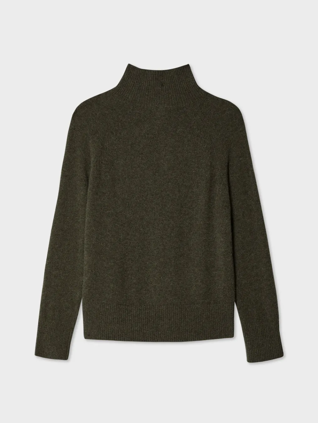 cashmere rib trim standneck