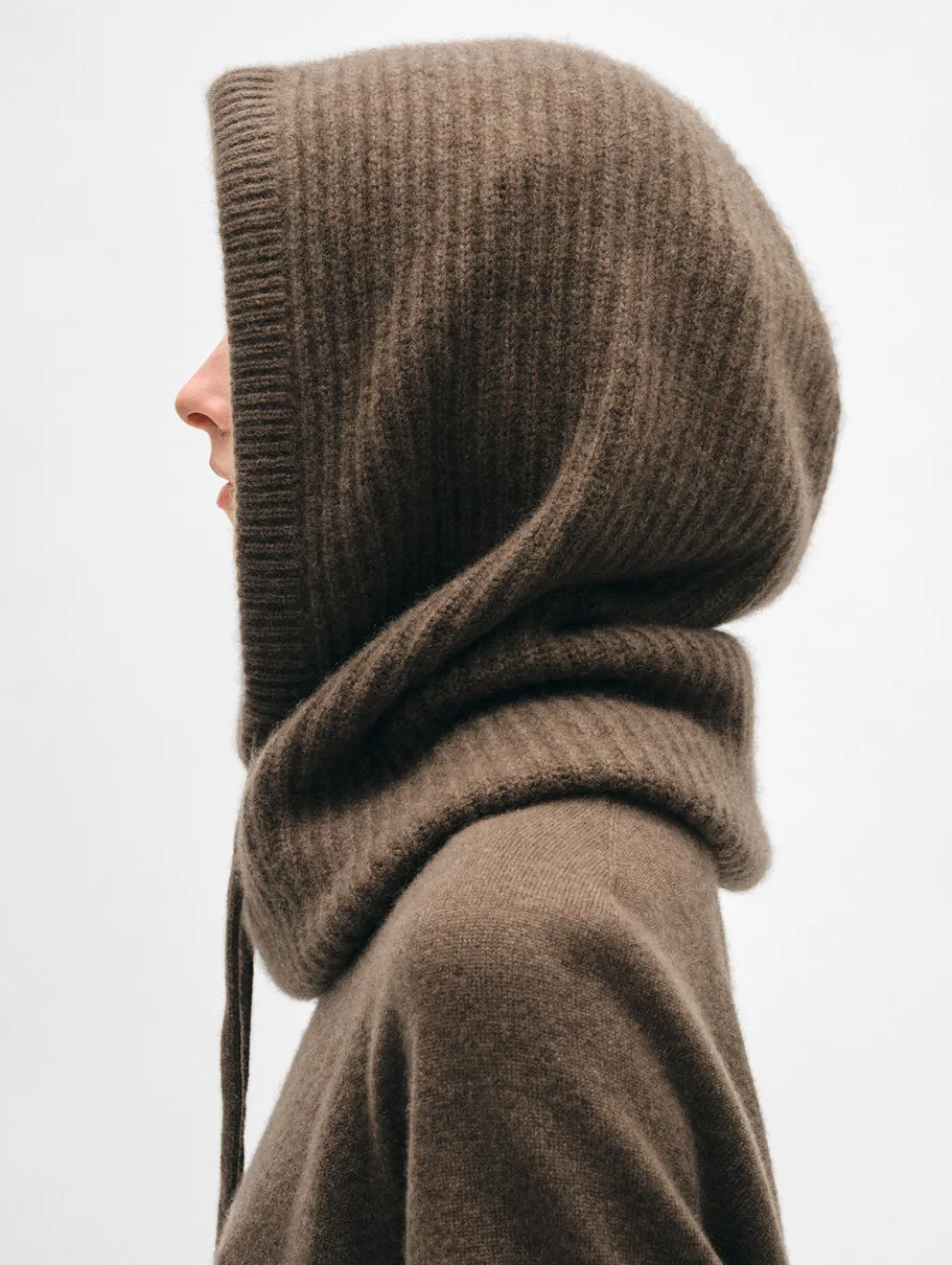 cashmere ribbed balaclava
