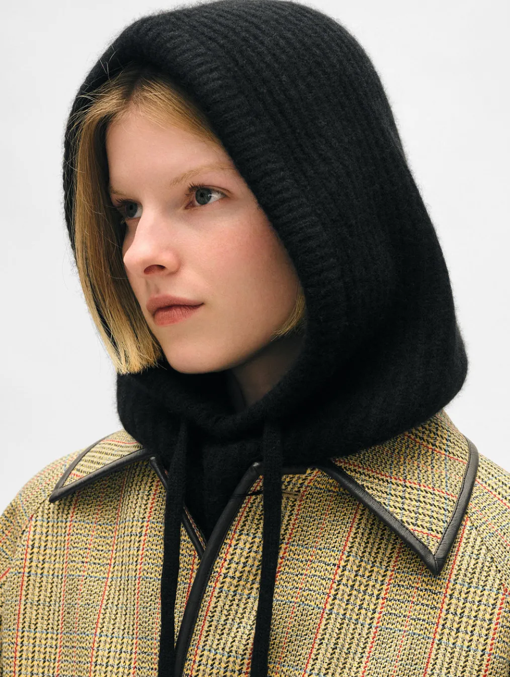 cashmere ribbed balaclava