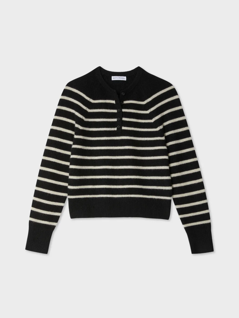 cashmere ribbed striped henley