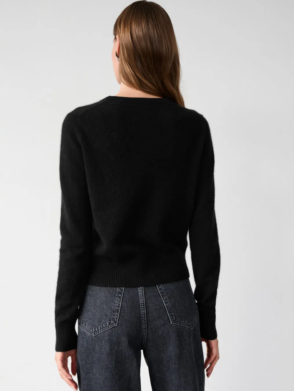 cashmere shrunken crewneck