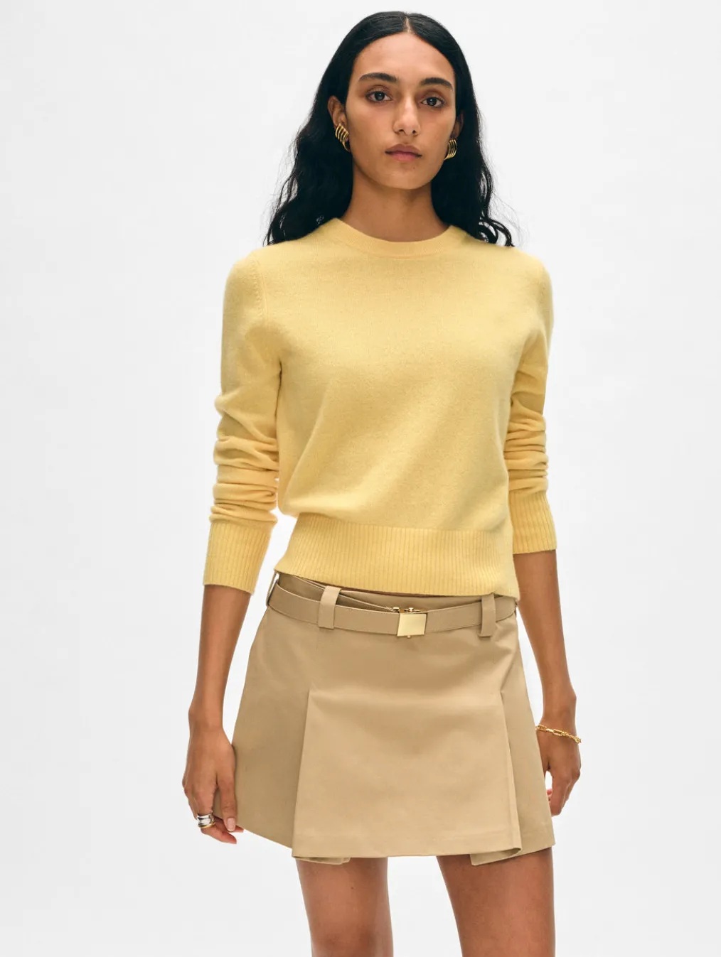cashmere shrunken crewneck