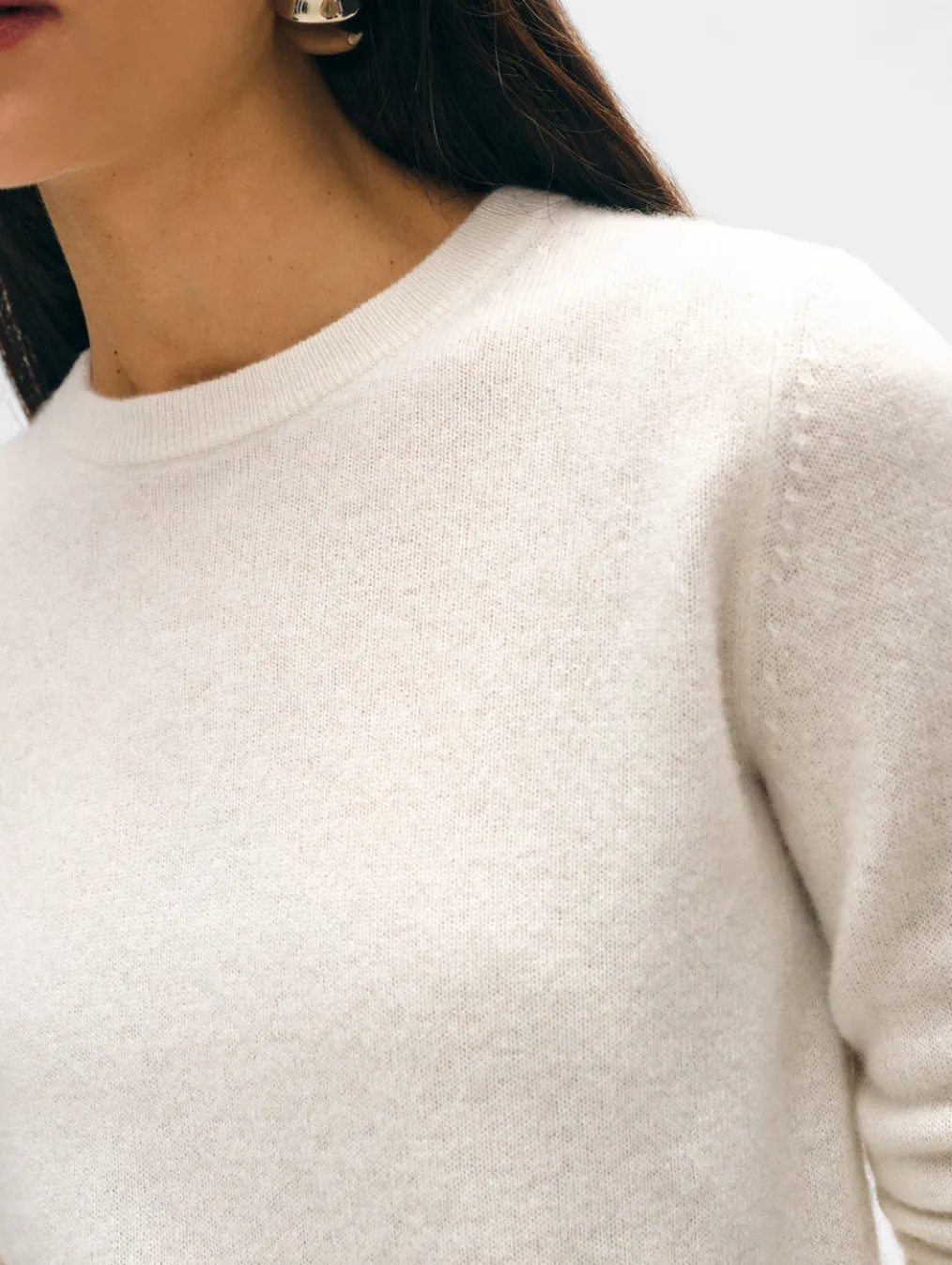 cashmere shrunken crewneck