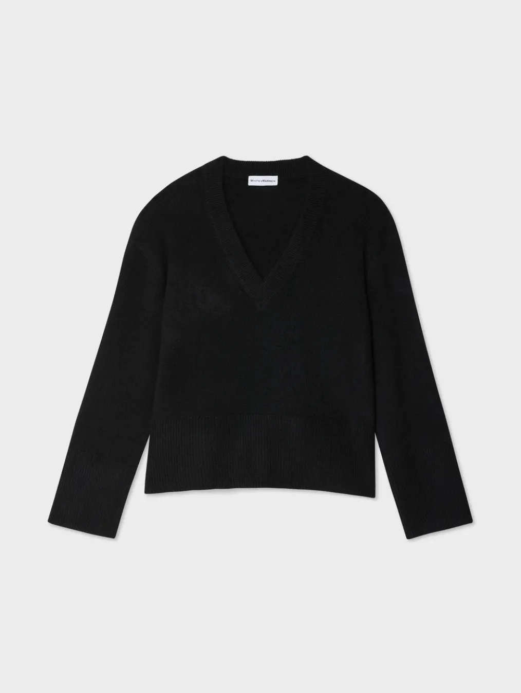 cashmere side slit v neck