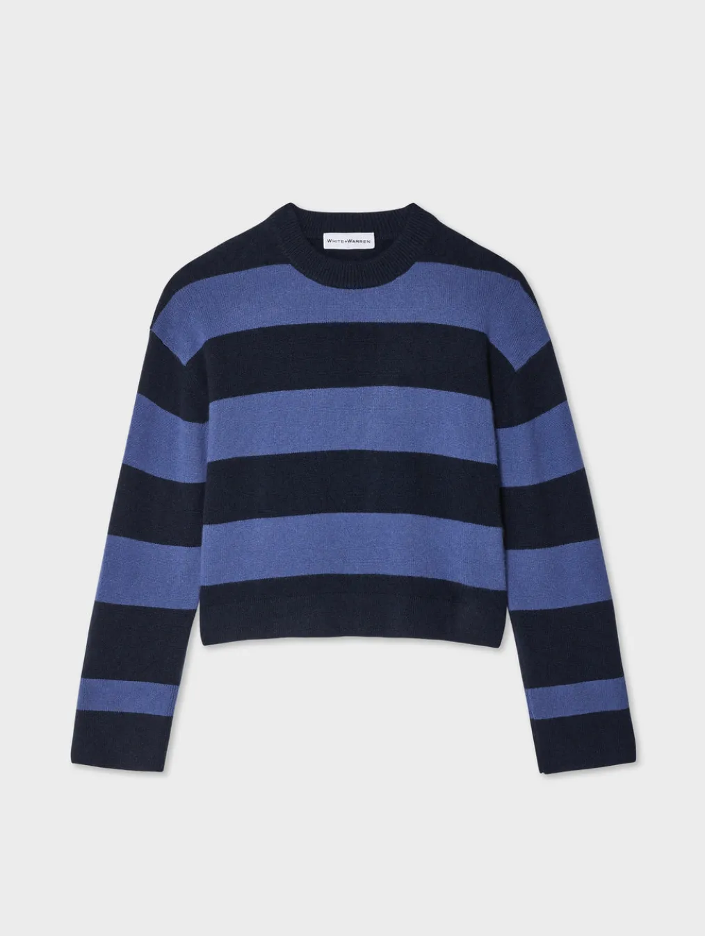 cashmere striped crewneck