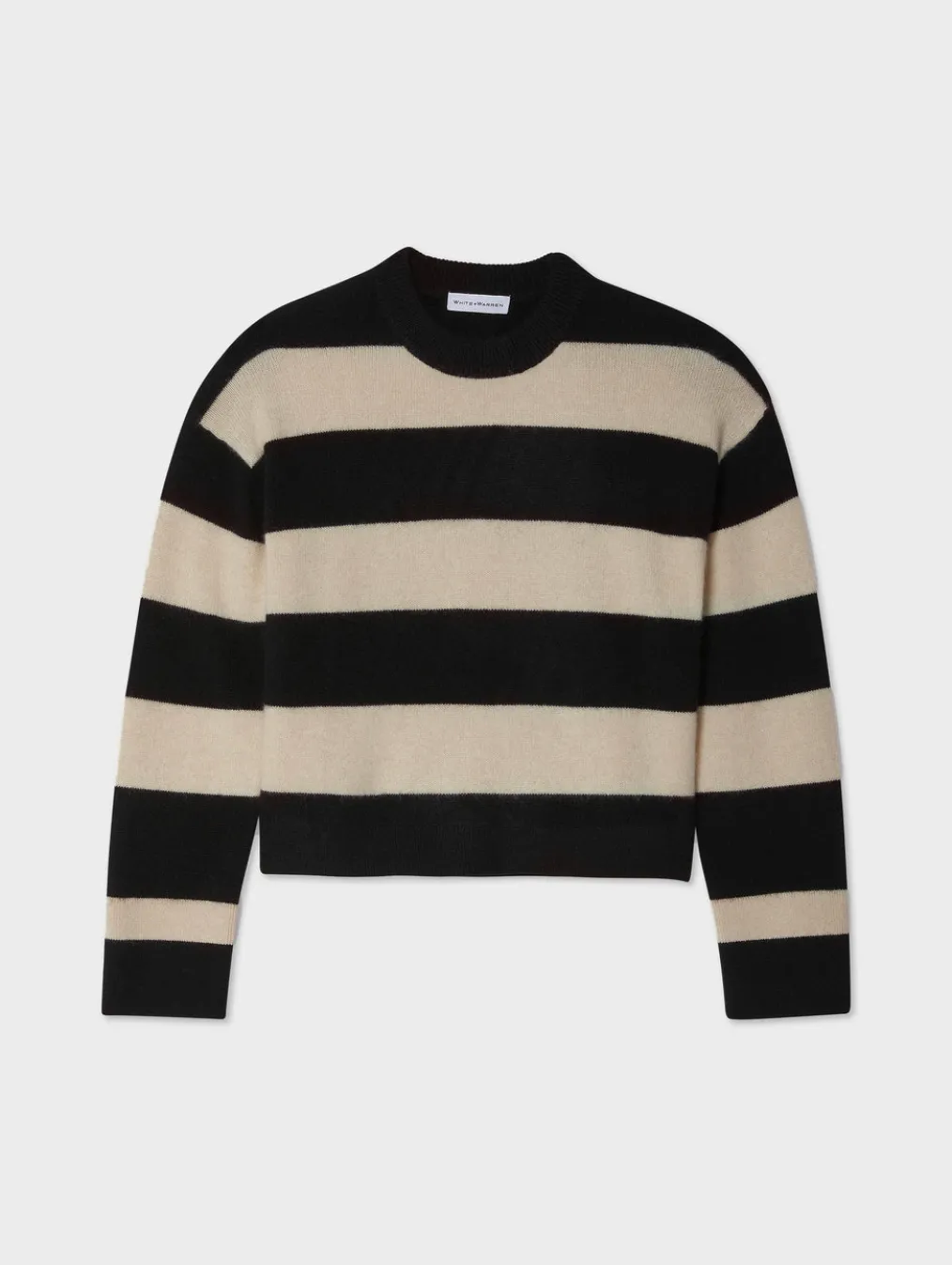 cashmere striped crewneck