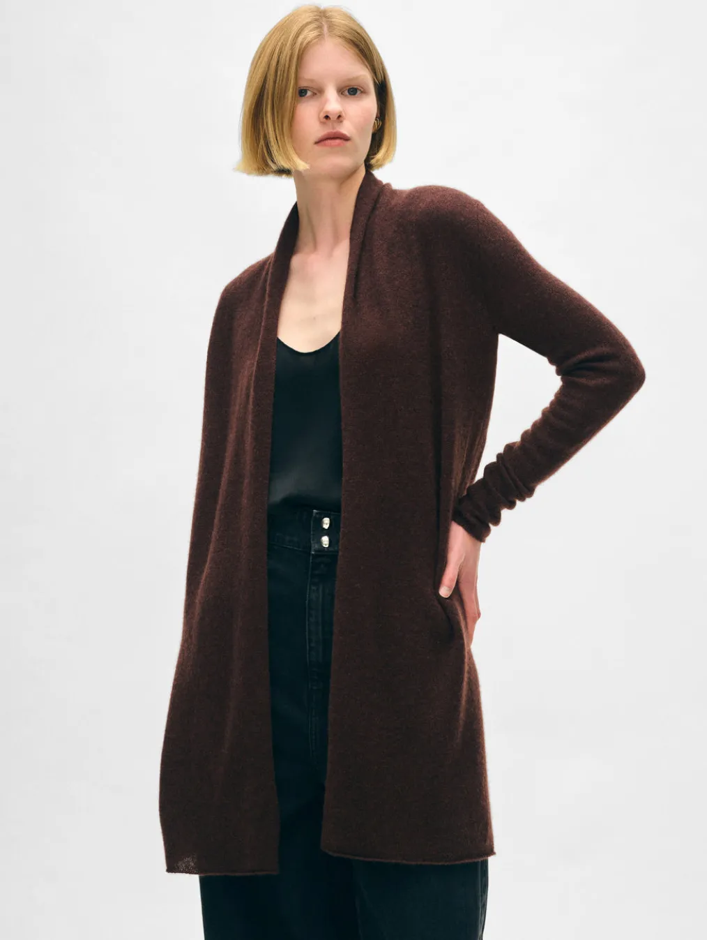 cashmere trapeze cardigan