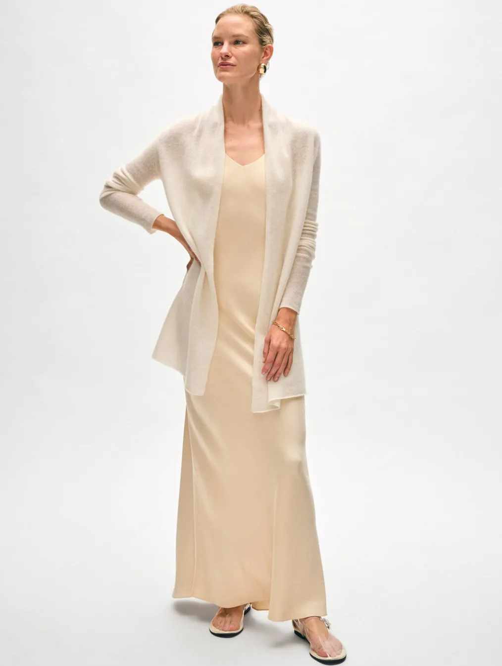 cashmere trapeze cardigan