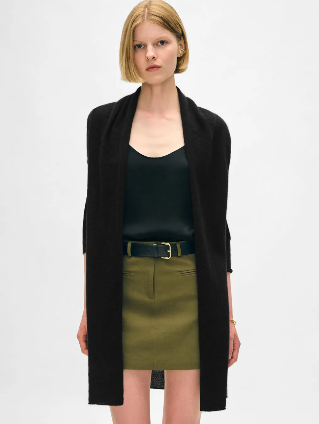 cashmere trapeze cardigan