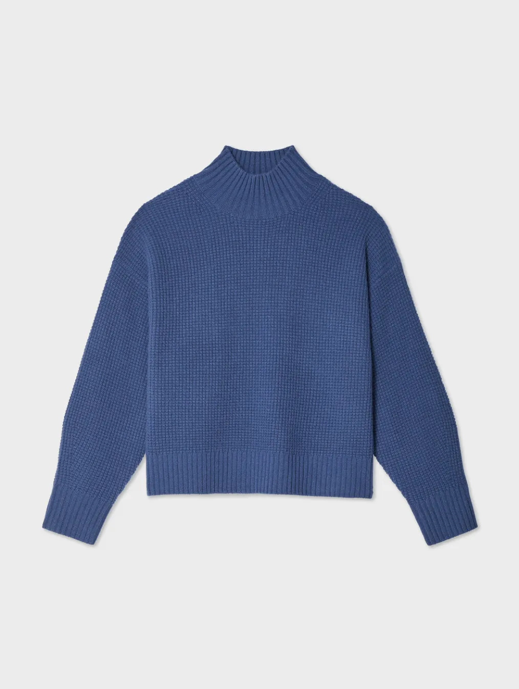 cashmere waffle standneck