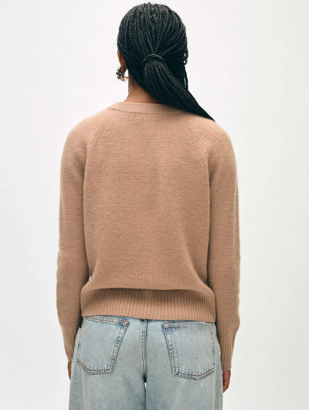 cashmere waffle sweatshirt