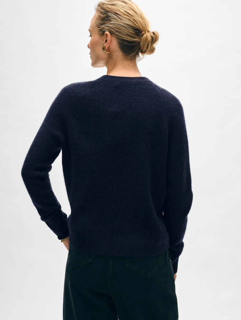 cashmere waffle sweatshirt