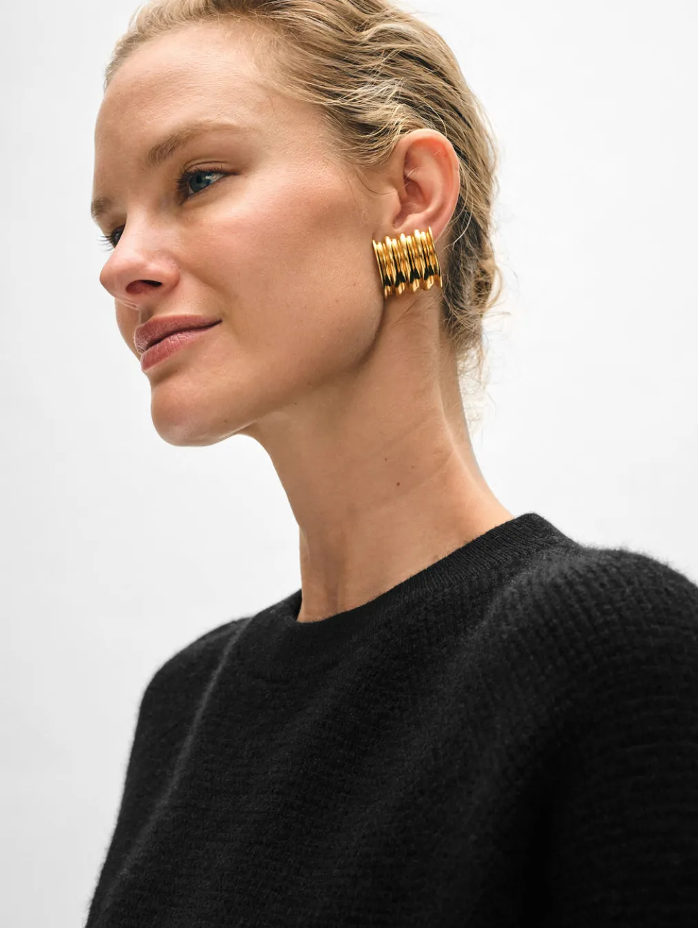 cashmere waffle sweatshirt