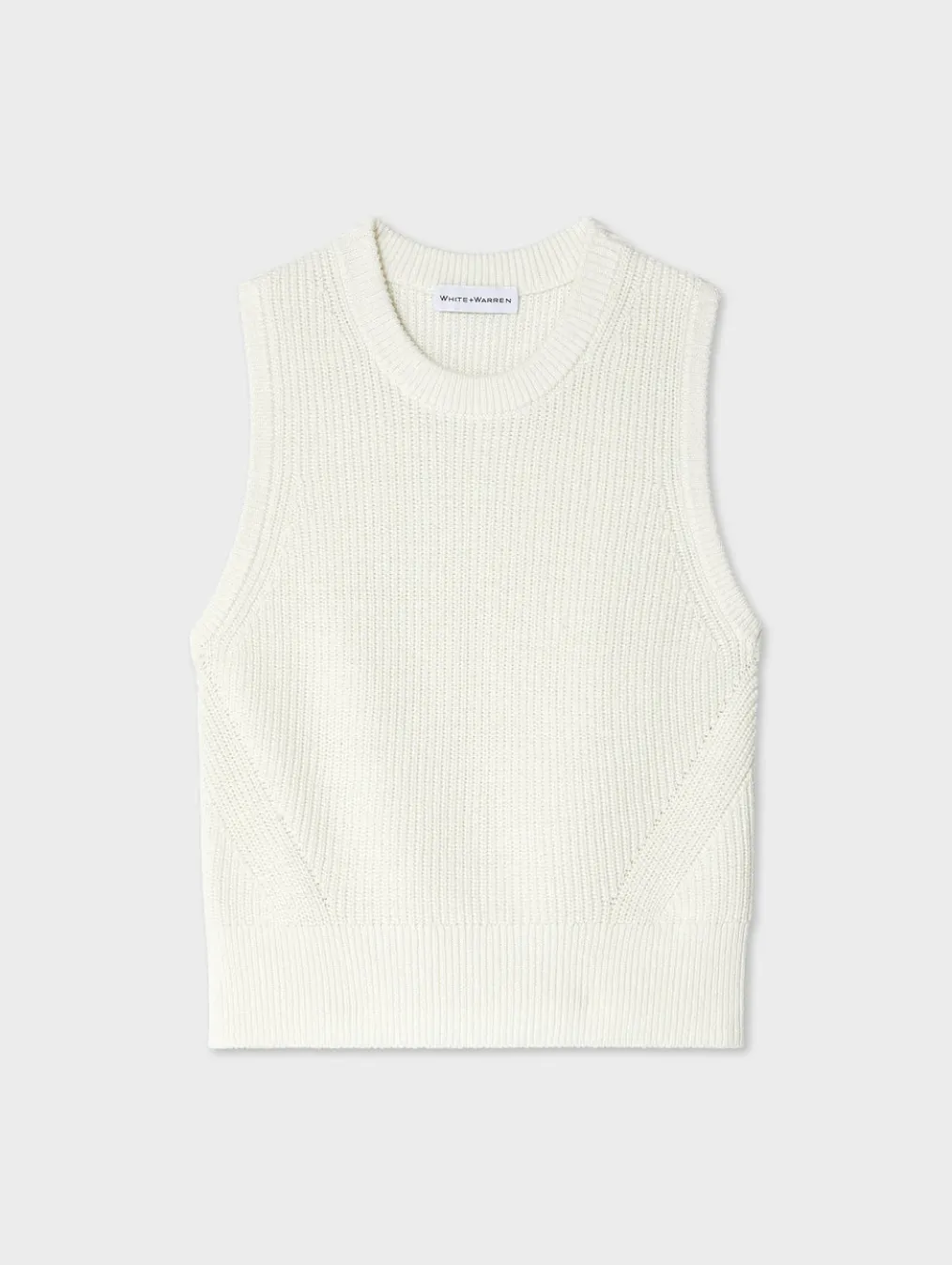 cotton blend ribbed shell