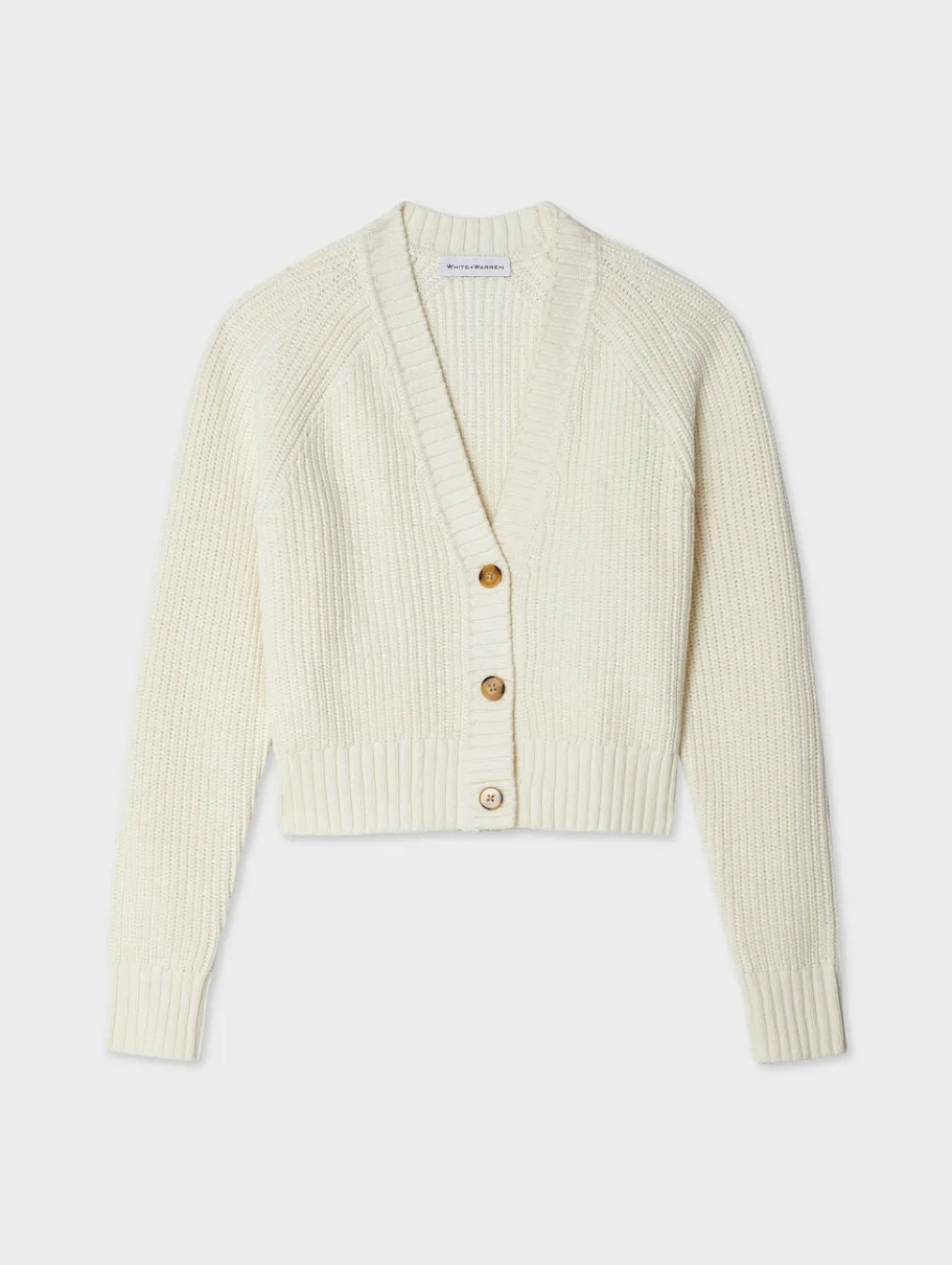 cotton linen ribbed cardigan