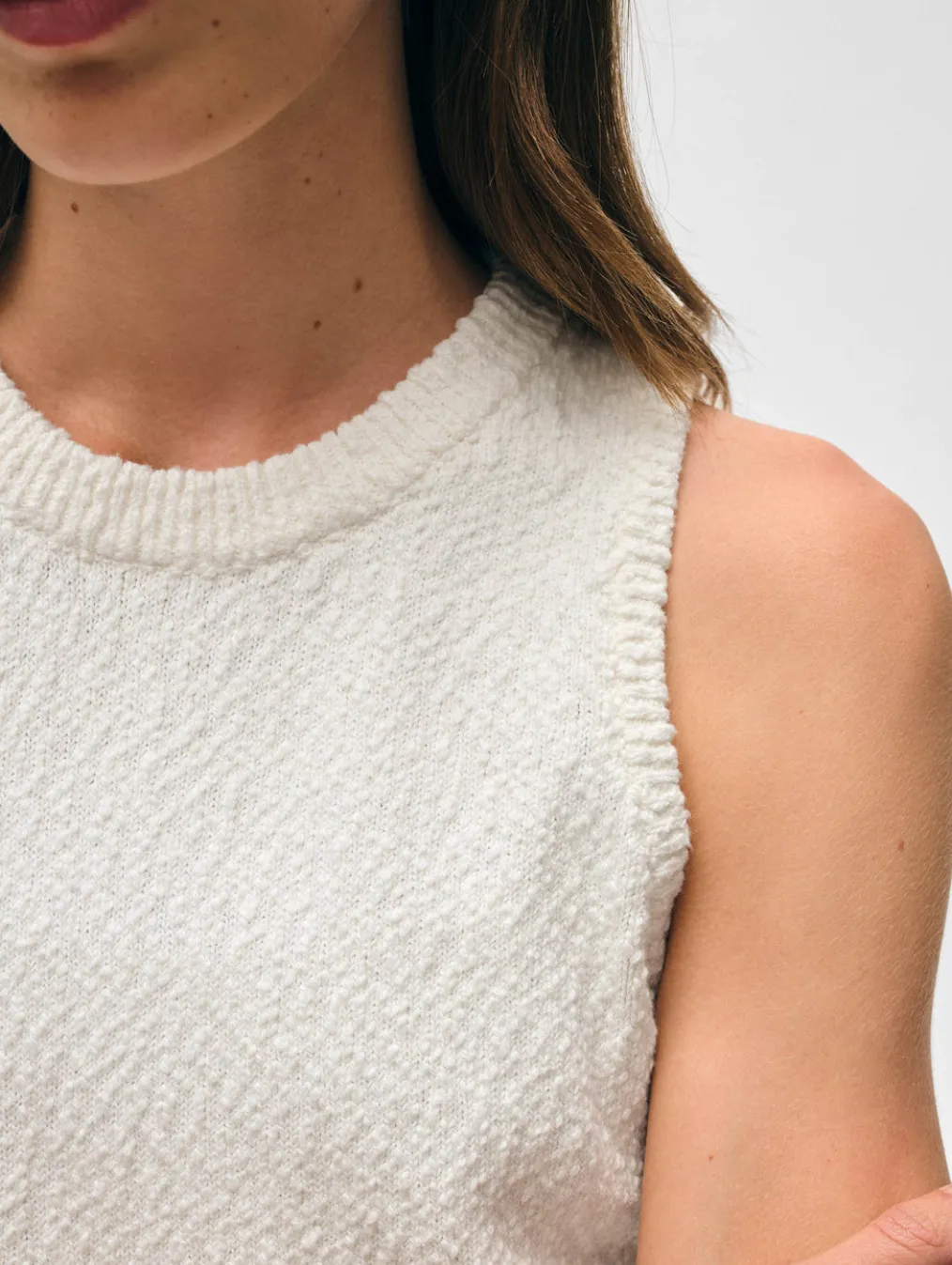 cotton slub cut in tank