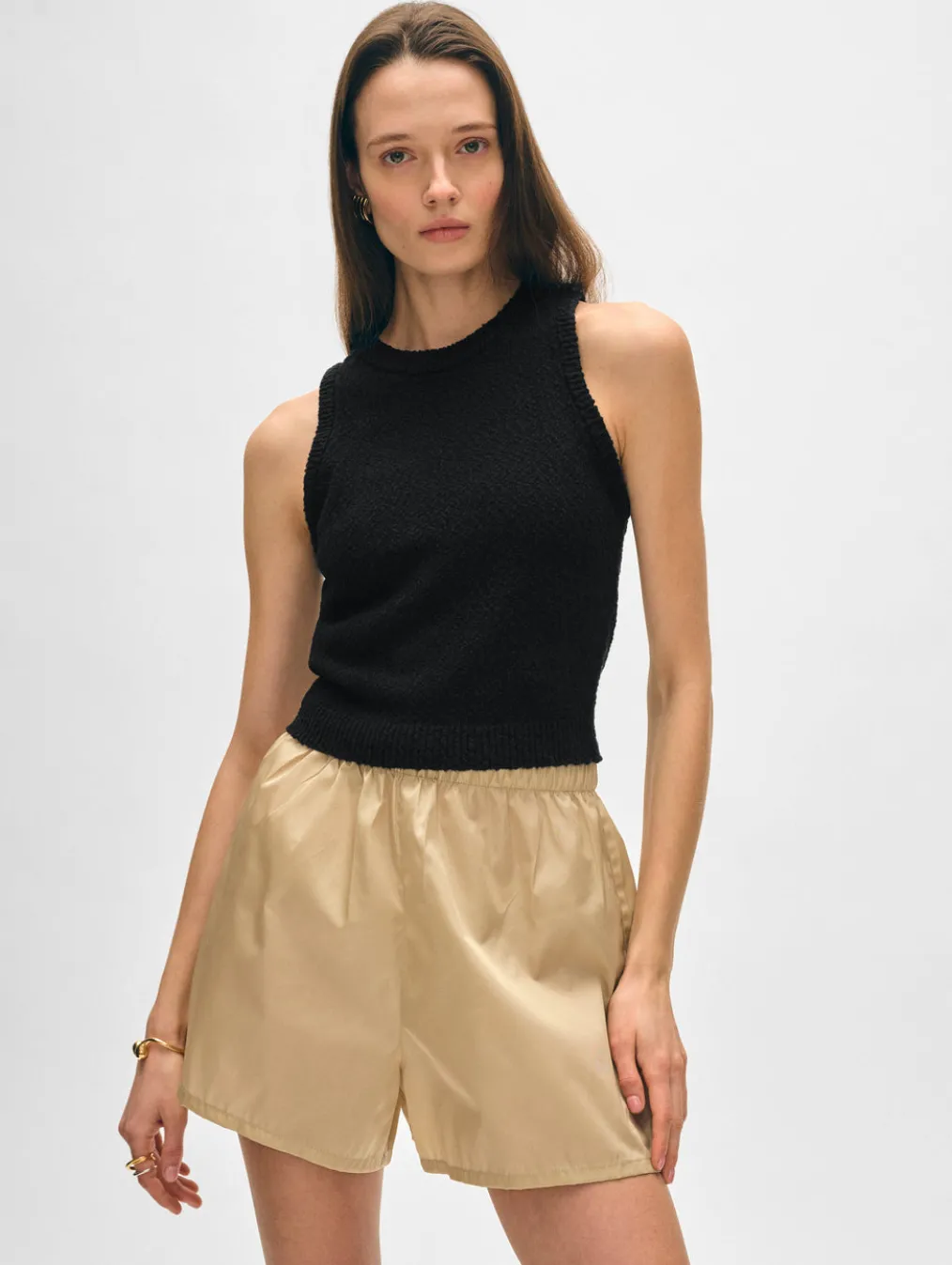 cotton slub cut in tank