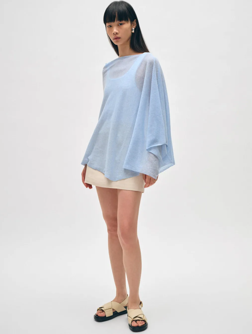 linen blend two way topper