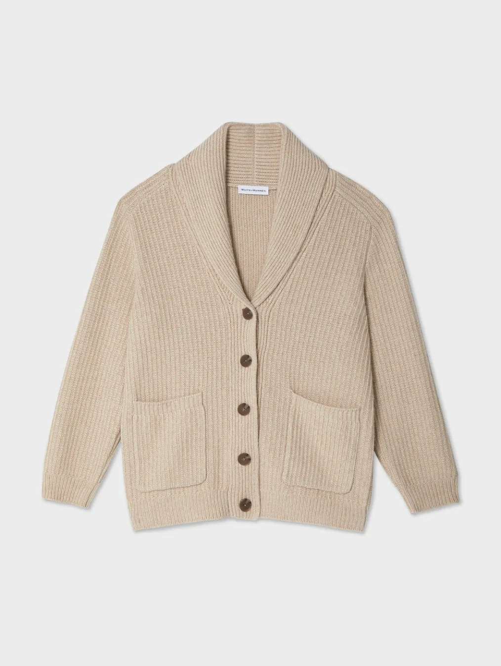 merino blend marled shawl collar coatigan