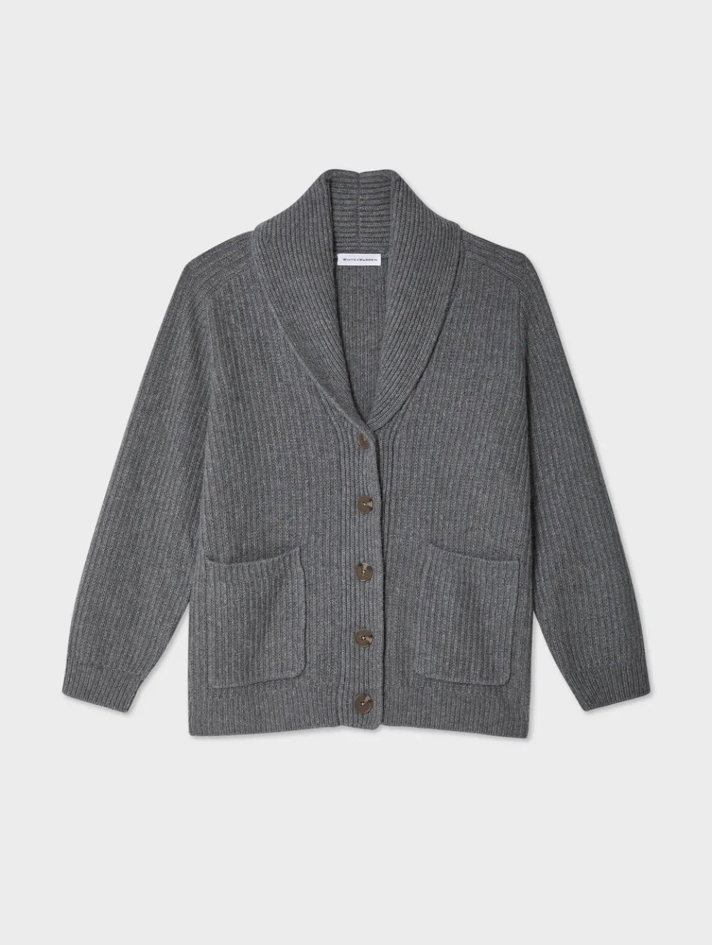 merino blend marled shawl collar coatigan