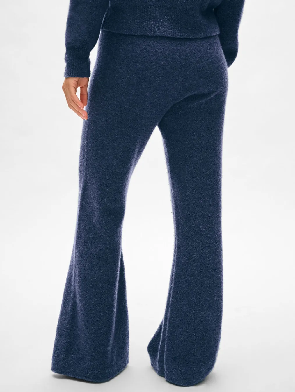 merino cashmere boucle wide leg pant