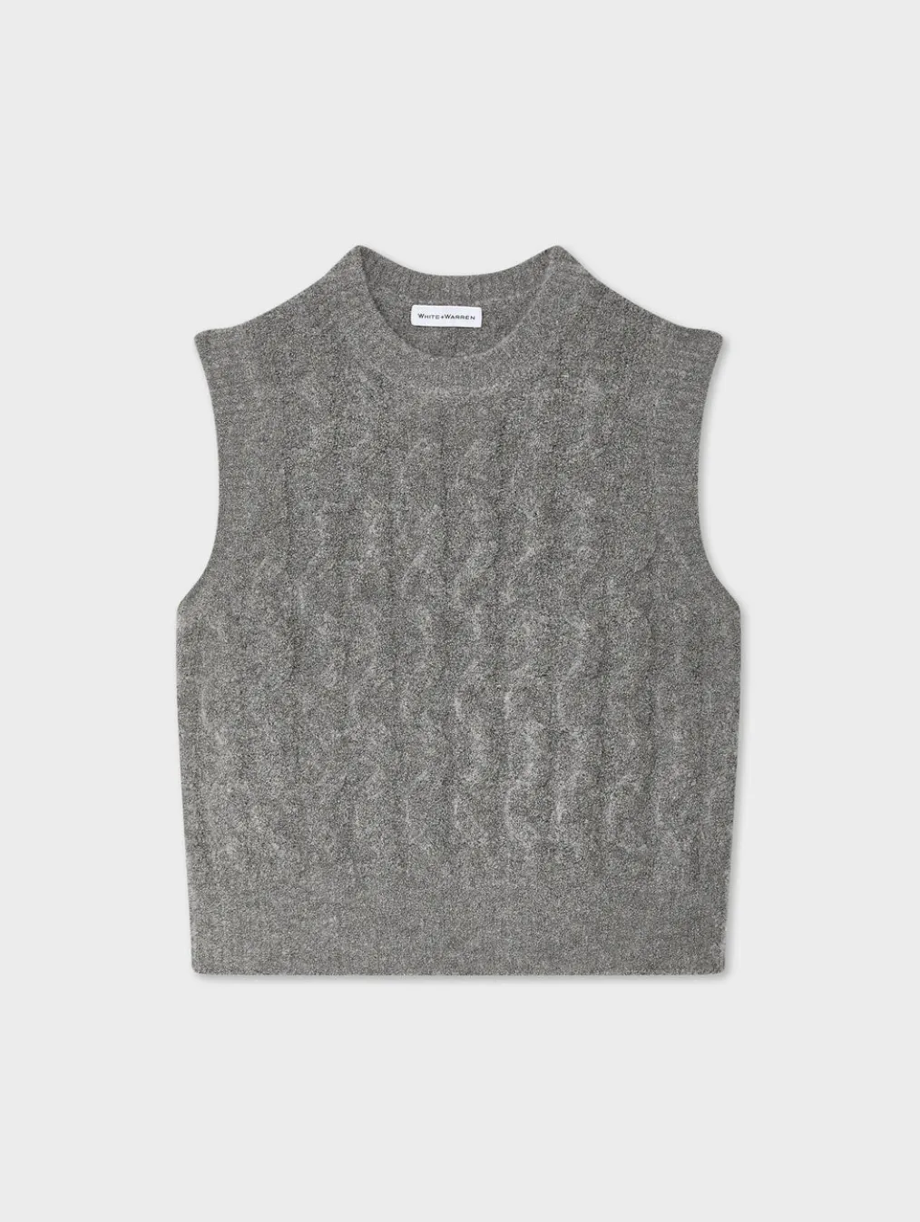 merino cashmere boucle cable vest