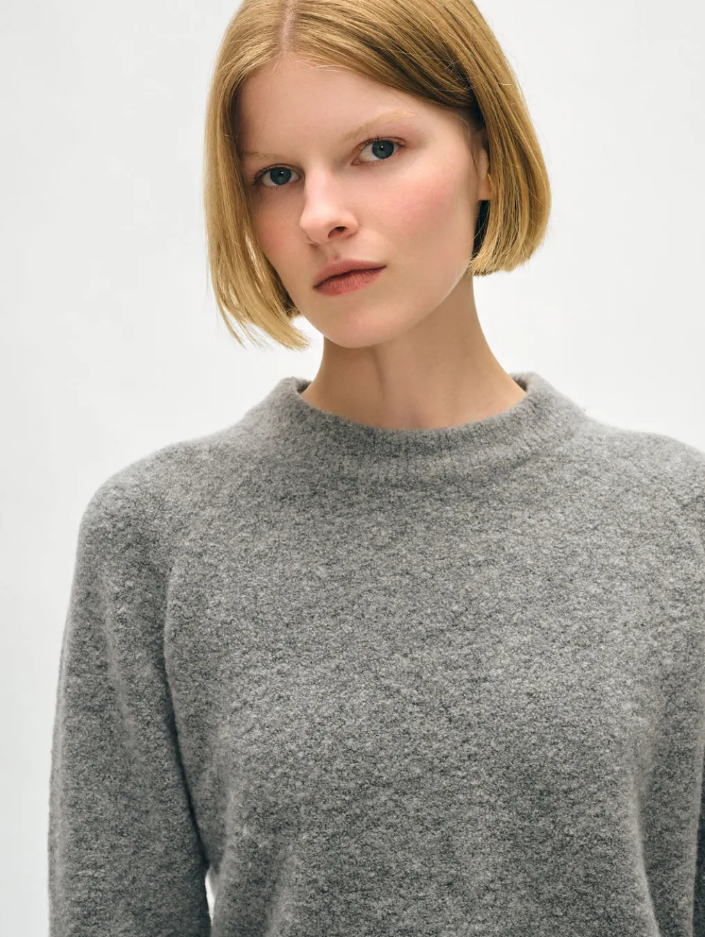 merino cashmere boucle sweatshirt