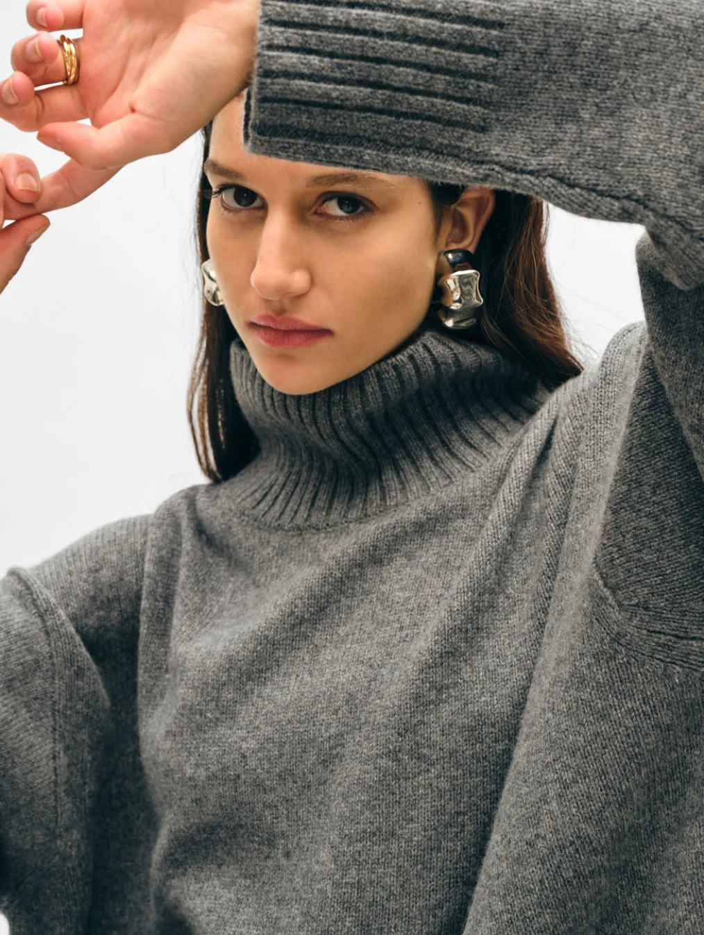 merino cashmere standneck