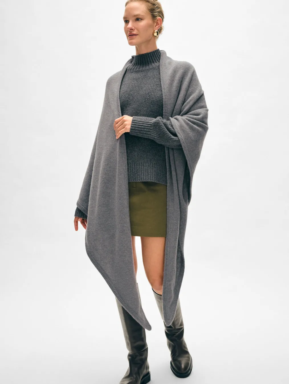 merino cashmere triangle scarf