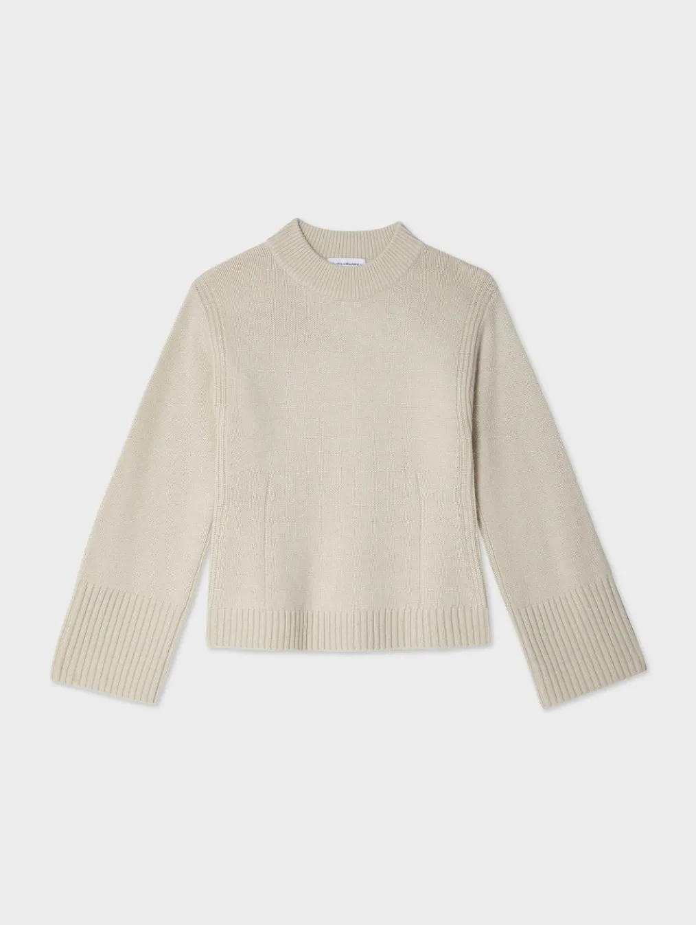 merino cashmere waisted crewneck