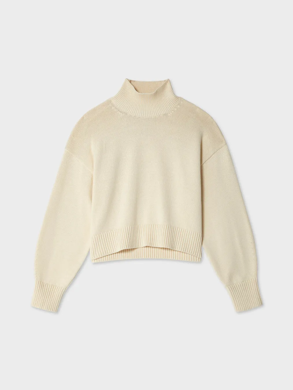 organic cotton cropped standneck