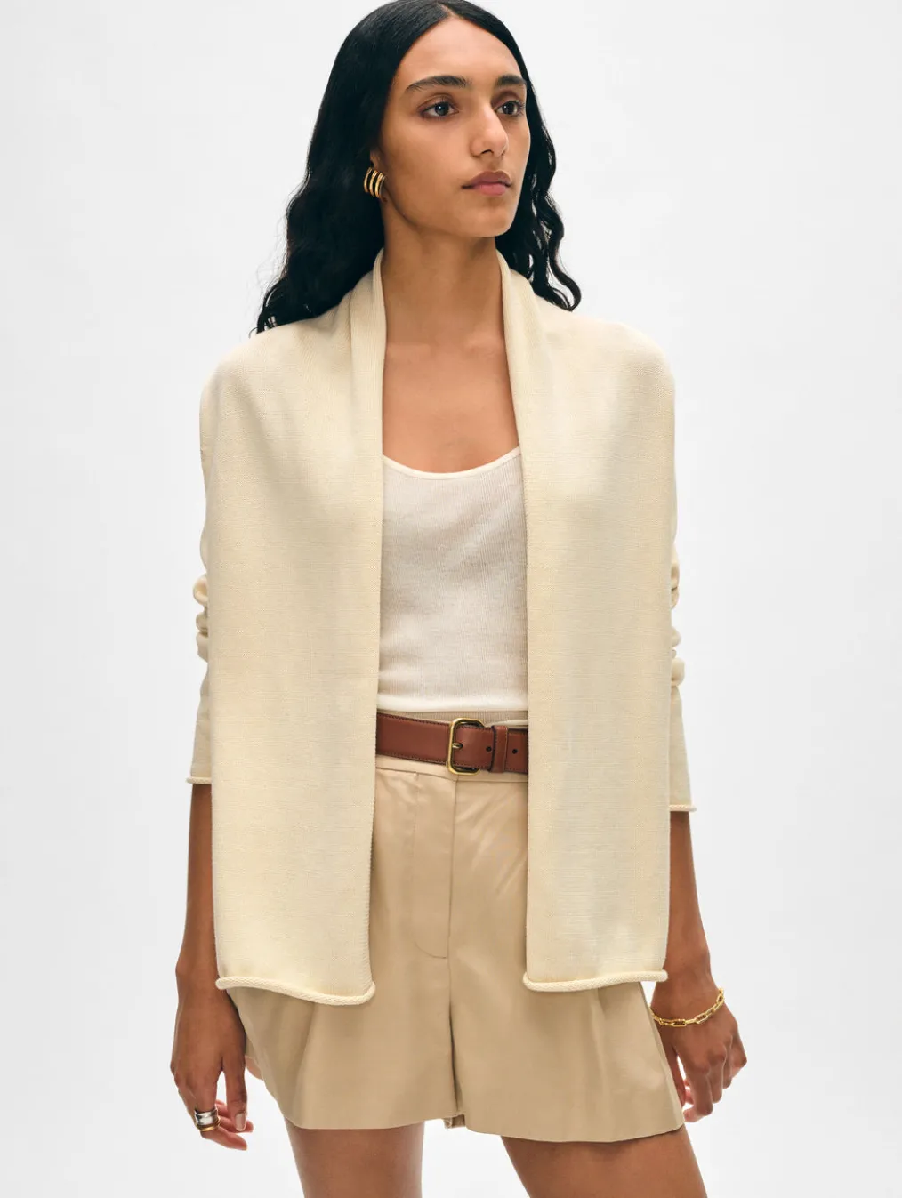 organic cotton mini trapeze cardigan
