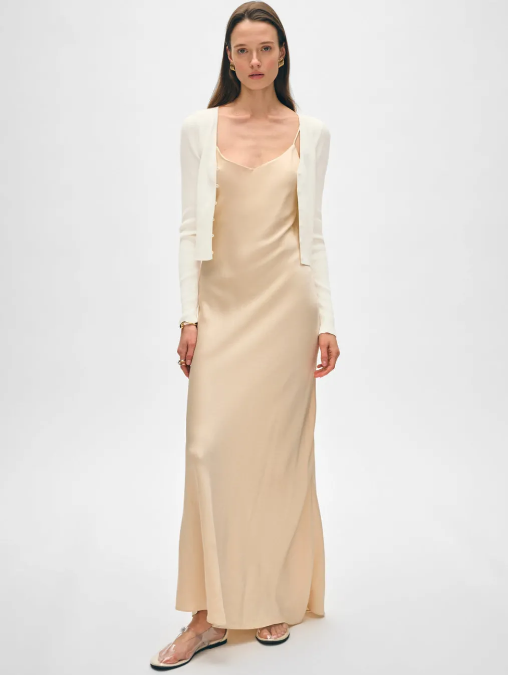 organic cotton ribbed cardigan