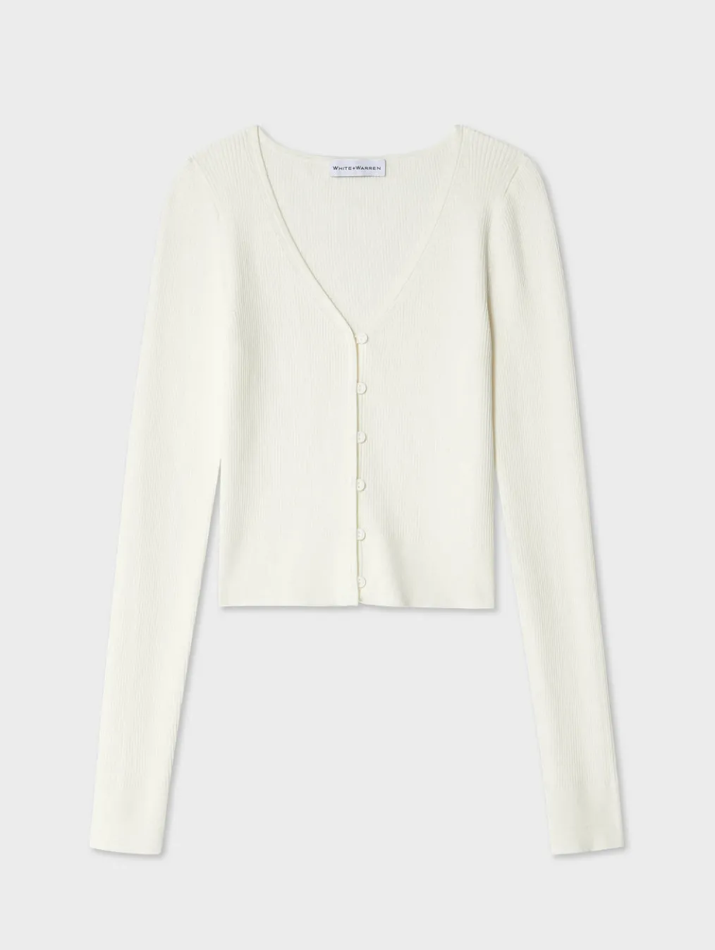 organic cotton ribbed cardigan